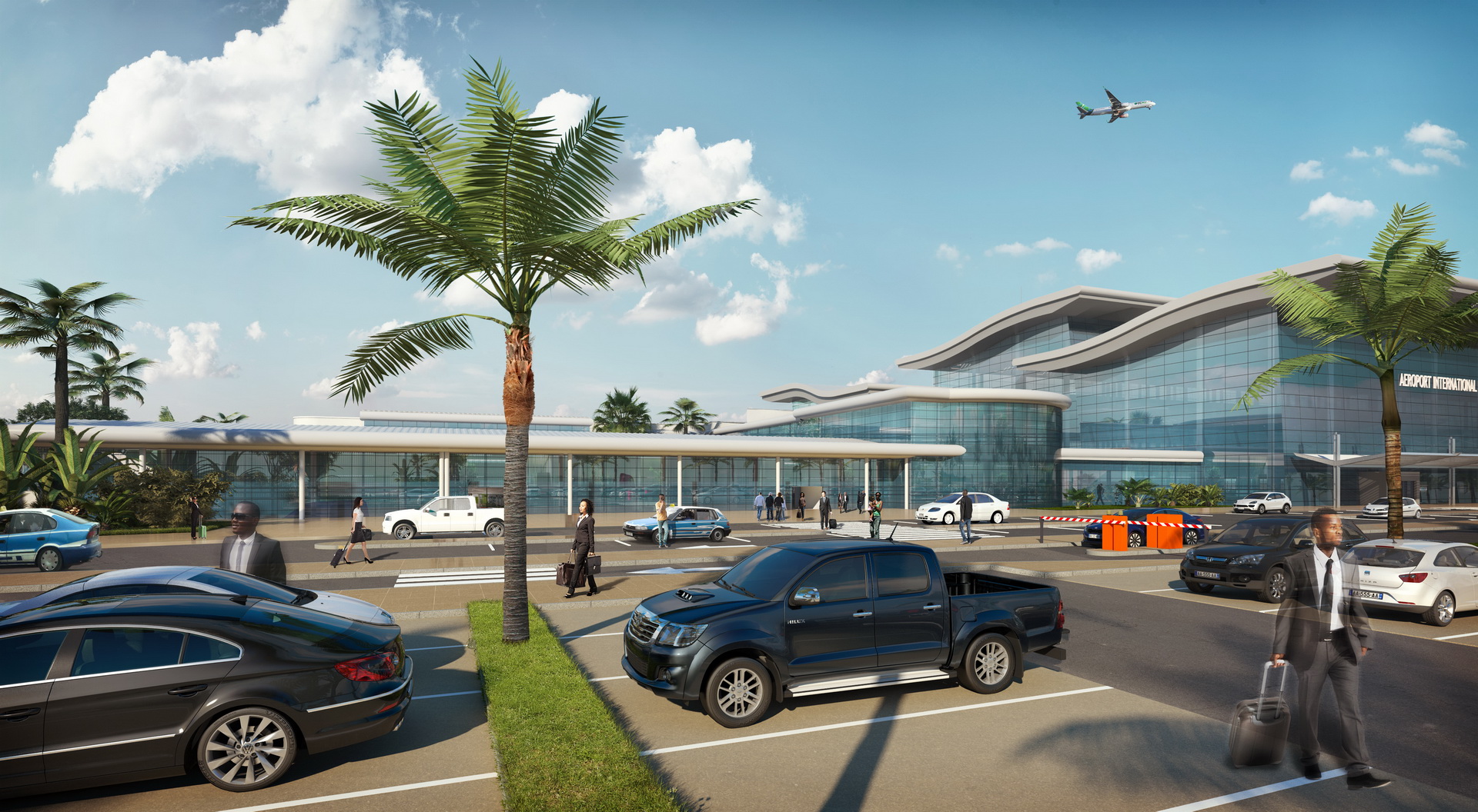 Aéroport international — Pointe-Noire — rendu 3D architectural MD Studio