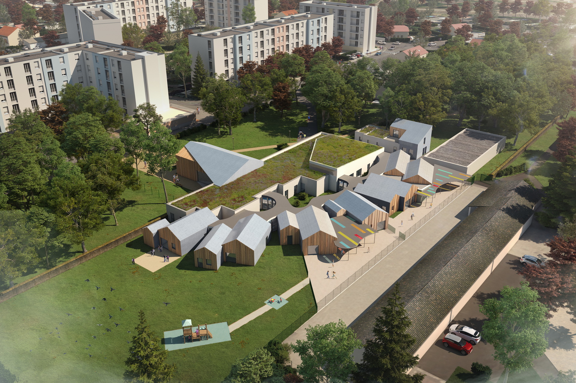 Centre social — Genlis — rendu 3D architectural MD Studio