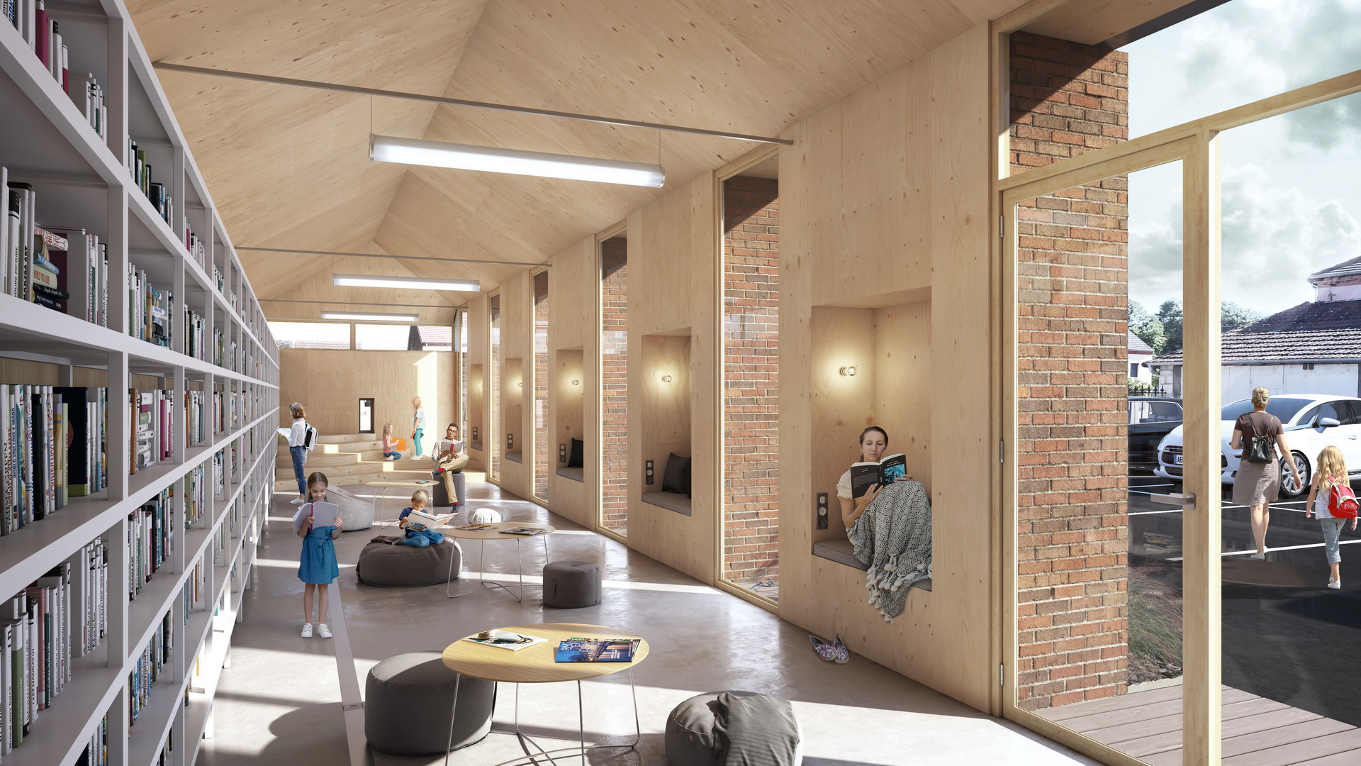 Médiathèque — Bellevesvre — rendu 3D architectural MD Studio